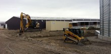 Preparing pads for grain bins