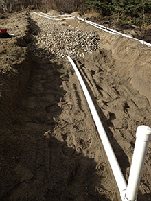 Septic system installaion